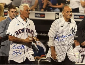 NY YORK MANAGERS JOE TORRE &BOBBY VALENTINE SIGNED AUTO W /911 TRIBUTE 12x16 JSA - Picture 1 of 3