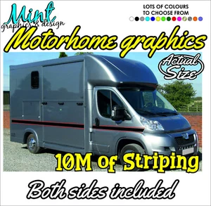 CAMPER GRÁFICOS RAYAS UNIVERSALES CUALQUIER AUTOCARAVANA FURGONETA CARAVANA PEGATINAS CALCOMANÍA 031 - Imagen 1 de 3