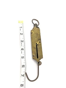 Antique Brass Hanging  Scale Morton & Bremner 24 pounds Farming/Hunting - Picture 1 of 4