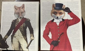 Set Of Canvas Prints. Admiral Fox And Fox Hunter. 14x11” - Picture 1 of 9