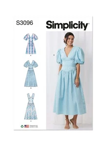 SEMPLICITY Motivo Cucito 3096 Misses Donna Donna Più Abito 10-18 o 20w-28w - Foto 1 di 6