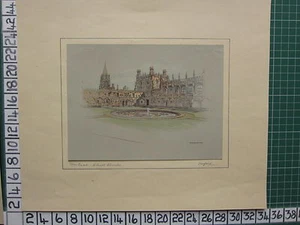 IMPRESIÓN ANTIGUA DE 1920 ~ CHRIST CHURCH OXFORD ~ BORLASE SMART - Imagen 1 de 1