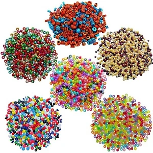 Cuentas de flequillo cuentas de madera joyería artesanía colores surtidos - Imagen 1 de 19