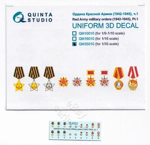 QM35010 Quinta Studio 1:35 Red Army military orders (1942-1945) pt.1 - Picture 1 of 7