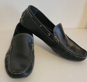 Studio Via Spiga Loafers Shoes Sz 9 Mens Black Leather Comfort K1577 - Picture 1 of 10
