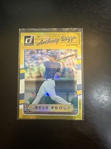 2017 Panini Donruss Gold Press Proof #'d /99 Anthony Rizzo Batting CUBS YANKEES