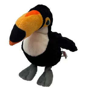Toco Toucan Black Orange Yellow Bird HM223 Webkinz Ganz Plush 8" Toy No Code - Picture 1 of 15