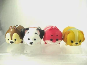 Set of 4 Disney Tsum Tsum Lady Lucky Dale Cheshire Cat Mini Vinyl Toy 1" Figure - Picture 1 of 8