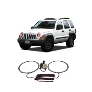 Bright Red Angel Eye Headlight Halo kit for Jeep Liberty 02-07 - Picture 1 of 3
