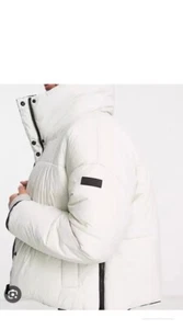 Chaqueta para mujer Calvin Klein XXL negra/blanca acolchada reversible rendimiento $130 NUEVA - Imagen 1 de 9