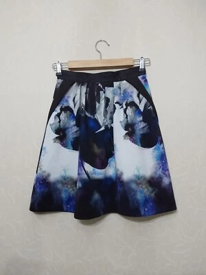 Coast Skirt SIZE 6, Mini, Party/occasion Skirt. Blues Purples. Flared - Image 1 of 4