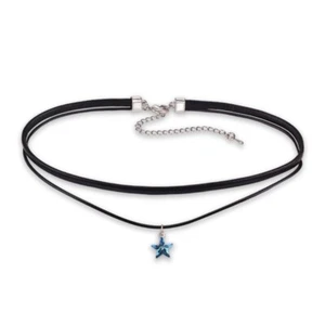 Two-Layers Chain Choker Necklaces Star Women Necklaces Cool Punk Street Jewelry - Picture 1 of 8