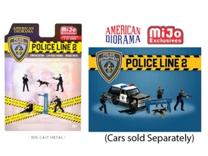 American Diorama 1:64 Mijo Exclusives Police Line ll Figure Set AD-76497-4I - Picture 1 of 2