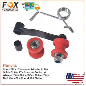 Chain Tensioner Adjuster Fit ATV Go Kart 4 Wheeler 110 125 150cc 420 428 Chain - Picture 1 of 7