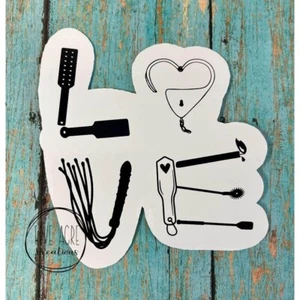 LOVE Waterproof Sticker | BDSM Bondage | Dom Sub Ds Decal | Laptop Sticker | - Picture 1 of 5
