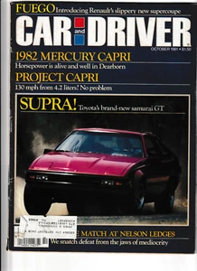 Revista Car and Driver edición de octubre de 1981. Supra! Cubierta - Imagen 1 de 1
