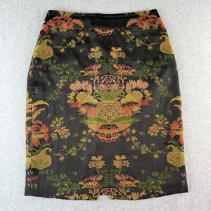 Vintage CAbi Pencil Skirt 6 Multi Jacquard Embroidered Oriental Floral Pattern - Picture 1 of 8