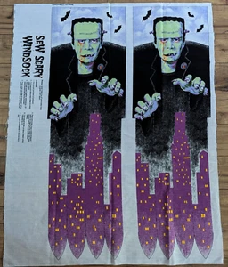 Vintage Sew Scary Windsock Frankenstein Cut & Sew Fabric Panel Wamsutta/Hallmark - Picture 1 of 2