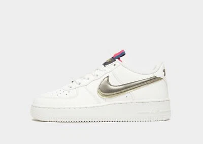 Original Nike Air Force 1 LV8 GS (Junior UK Größe 4,5 5 5) weiß/metallic
