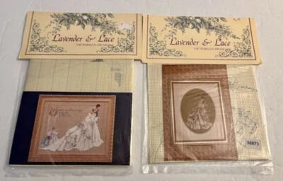 Lot of 2 Lavender & Lace The WEDDING  L19 & BRIDE L9 Cross Stitch Charts - Image 1 of 4