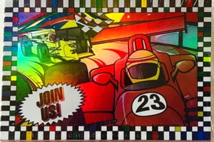 Vintage Rennwagen Einladungen holographisch metallic Speed Racer Stil 8er-Pack B'day - Bild 1 von 3