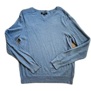 Marc Anthony Cashmere Blend V-Neck Sweater Sky Blue Pulli Size Large - Bild 1 von 10