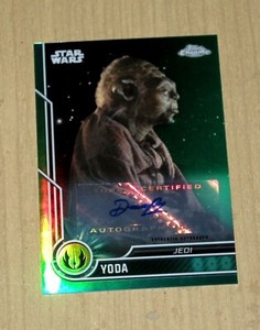 2023 Topps Star Wars Chrome GREEN autograph auto #51 Deep Roy YODA 76/99