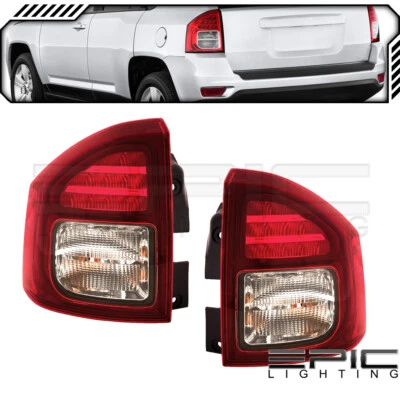 Пара светодиодных задних фонарей LH RH подходит для JEEP 14-17COMPASS - Изображение 1 из 2