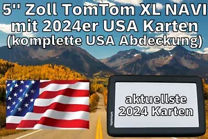 5 Zoll TomTom XL Navi mit neuen USA Karten 2024 GPS für Urlaub Navigationsgerät - Bild 1 von 8