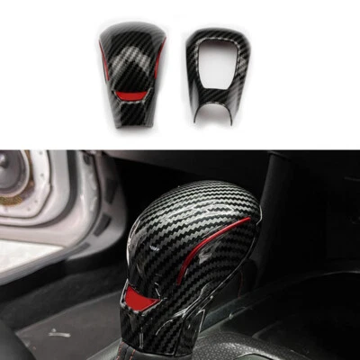 2x Carbon Fiber Pattern Gear Shift  Knob Trim Cover for Chevrolet Colorado 2023+ Foto 1 de 4