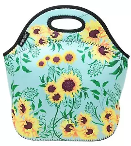 ® Insulated Neoprene Lunch Bag Sunflowers Bloom - Picture 1 of 6