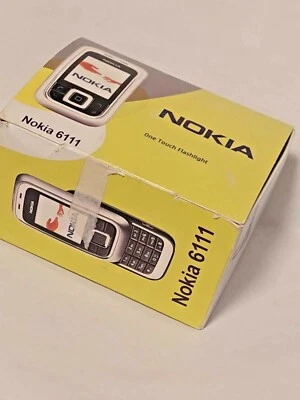 Unlocked Nokia 6111 RM-82 Mobile Flip Phone Vintage Original Silver Corporation - Image 1 of 4