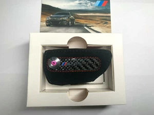Estilo Genuino Cuero Fibra de Carbono Llavero Estuche Cubierta Para BMW X1 X3 X5 X6 5 M - Imagen 1 de 10