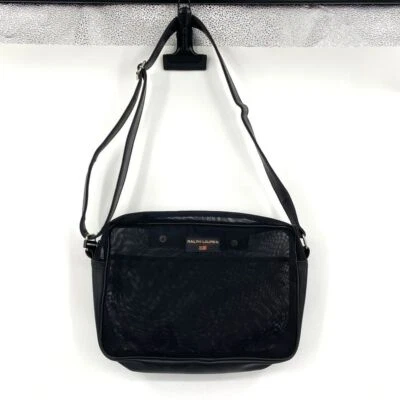 Bolso Deportivo Polo Ralph Lauren De Colección Concierto Malla Negra Bandolera Cartera de Hombro Foto 1 de 4