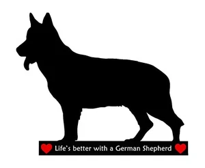 German Shepherd Gift Flexible Dry Wipe Fridge Magnet max 12" x 8" and Marker Pen - Picture 1 of 5