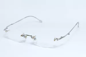 YOSHI MACHIDA Y-43 WW Vintage Eyeglasses Glasses Rimless Lightweight TITANIUM - Picture 1 of 11