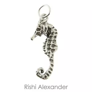 925 Sterling Silver Sea Horse Charm Made in USA - Picture 1 of 2