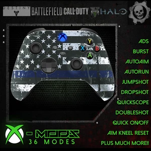 XBOX ONE SERIES RAPID FIRE CONTROLLER - CARNAGE MOD 2 AMERICAN PATRIOT BLUE LINE - Picture 1 of 7