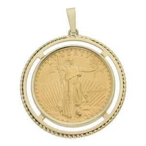Anhänger mit 1/2 Unze Goldmünze Liberty USA 585 Goldfassung H11.2226 - Bild 1 von 4