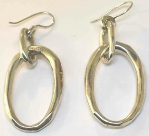 Ippolita - Sterling Silver Hammered Finish Double Hoop Earrings - Picture 1 of 3