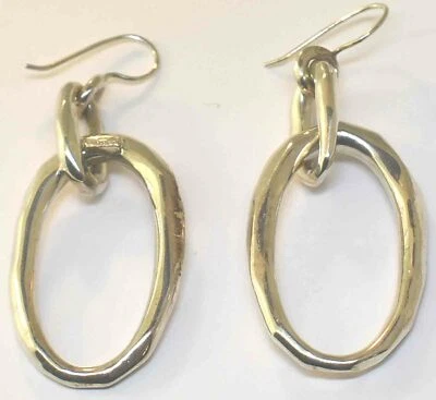 Ippolita - Sterling Silver Hammered Finish Double Hoop Earrings - Image 1 of 3