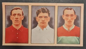1922 SPORT & ADVENTURE FAMOUS FOOTBALLERS UNCUT SHEET No's 28, 28, 30 - Picture 1 of 2