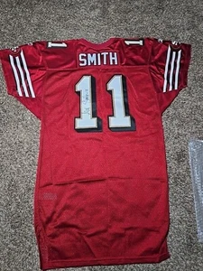 2007 San Francisco 49ers Alex Smith #11 Team Issued rot signiert Trikot Gr. 42 Game - Bild 1 von 10