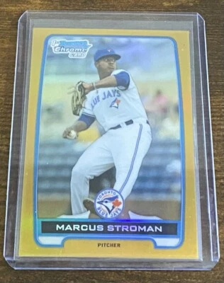 Marcus Stroman 2012 Bowman Draft cromo primer refractor de oro Bowman/50 #BDPP35 Foto 1 de 2