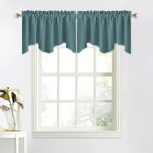 Kitchen Valances Curtains for Windows Living Room Bedroom Bathroom Toppers Fa... - Picture 1 of 7