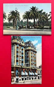 2 x AK BUENOS AIRES in Argentinien 1927 Jardin de Palermo und Plaza   ( 114796 - Bild 1 von 2