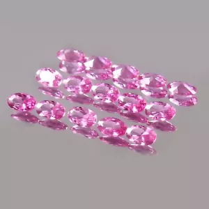 AAA Natural Flawless Ceylon Pink Sapphire Loose Oval Gemstone Cut 5x3 MM - 5 Pcs - Picture 1 of 4