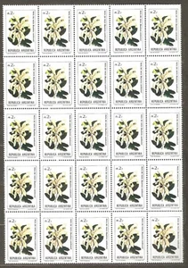 Argentina: 1 sello como nuevo de un conjunto en hoja, Flor, 1988, Mi#1950, MNH - Imagen 1 de 1