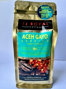 JJ Royal Coffee Aceh Gayo Arabica – Premium Ganze Bohnen Kaffee aus Sumatra - Bild 1 von 3
