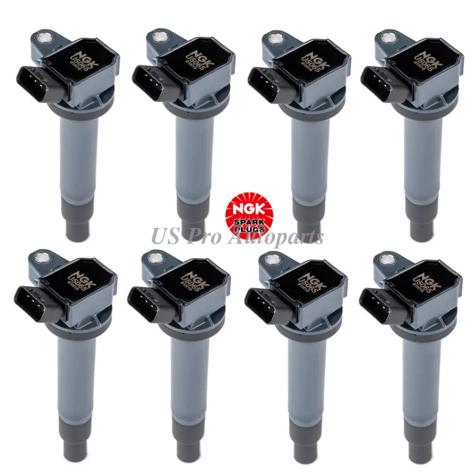 90919-02249 For Toyota Tundra Sequoia Lexus 4.7L 8 pcs OEM NGK Ignition Coil - Image 1 of 4